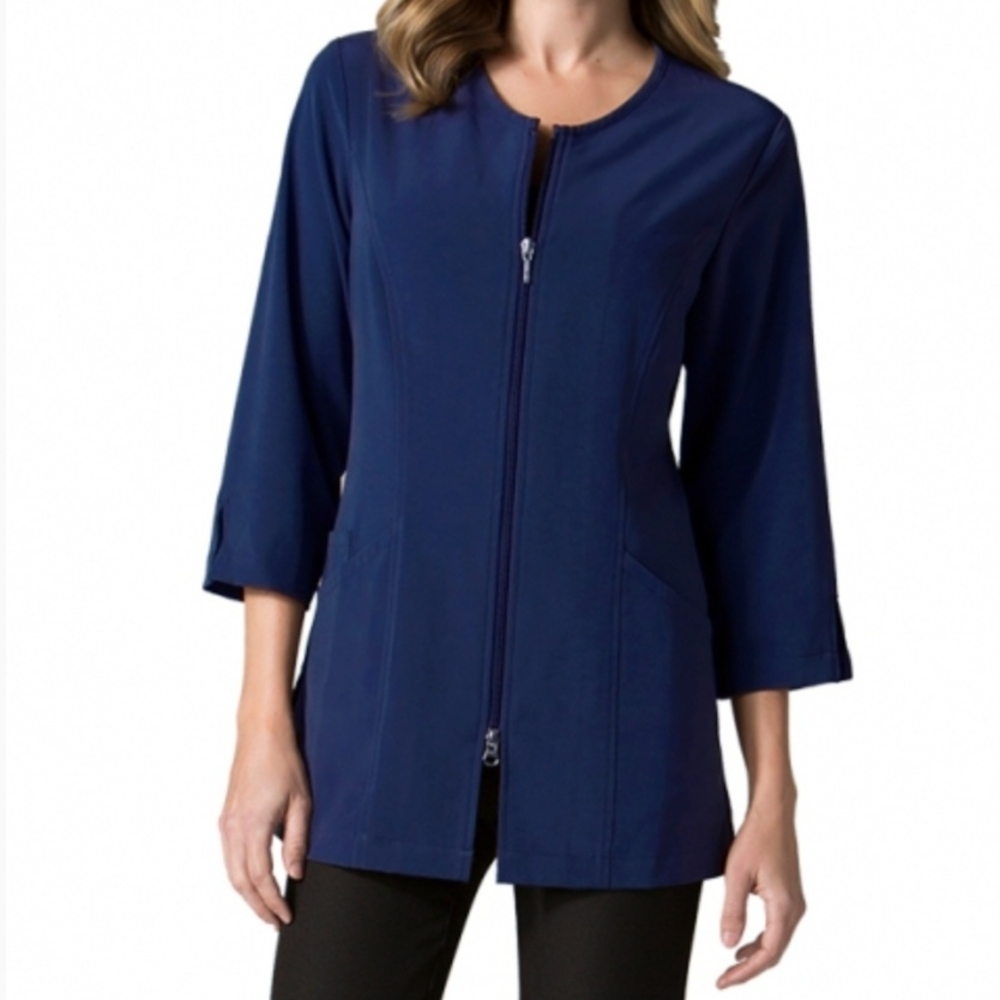 Navy Blue Zip-Up Jacket